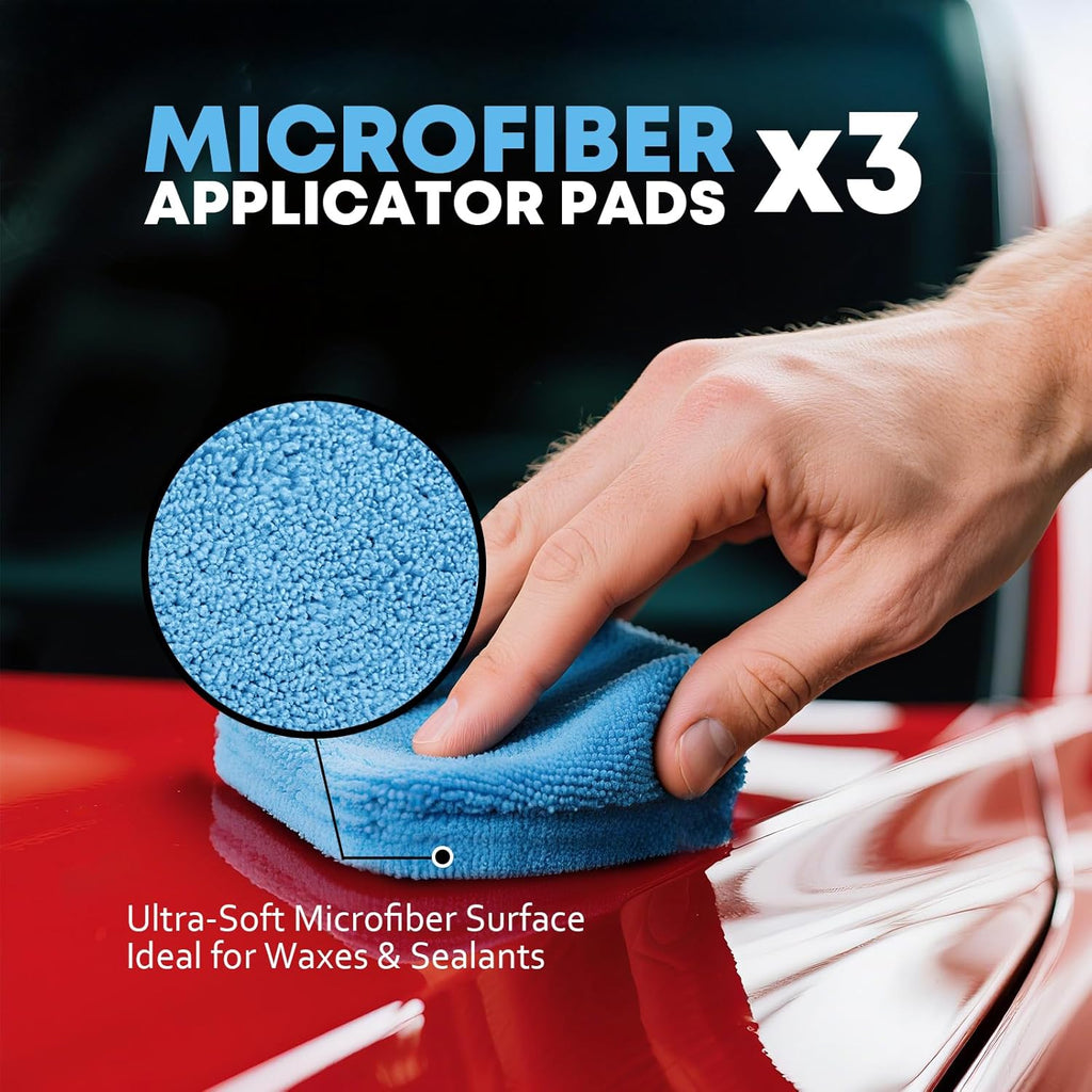 Car Cleaning Kit, Car Interior Detailing Kit with 10000Pa Car Vacuum Cleaner, Wheel Brush, Windshield Cleaner Tool, Microfiber Towel, Wash Mitt, Interior and Exterior Car Wash Kit with Bag