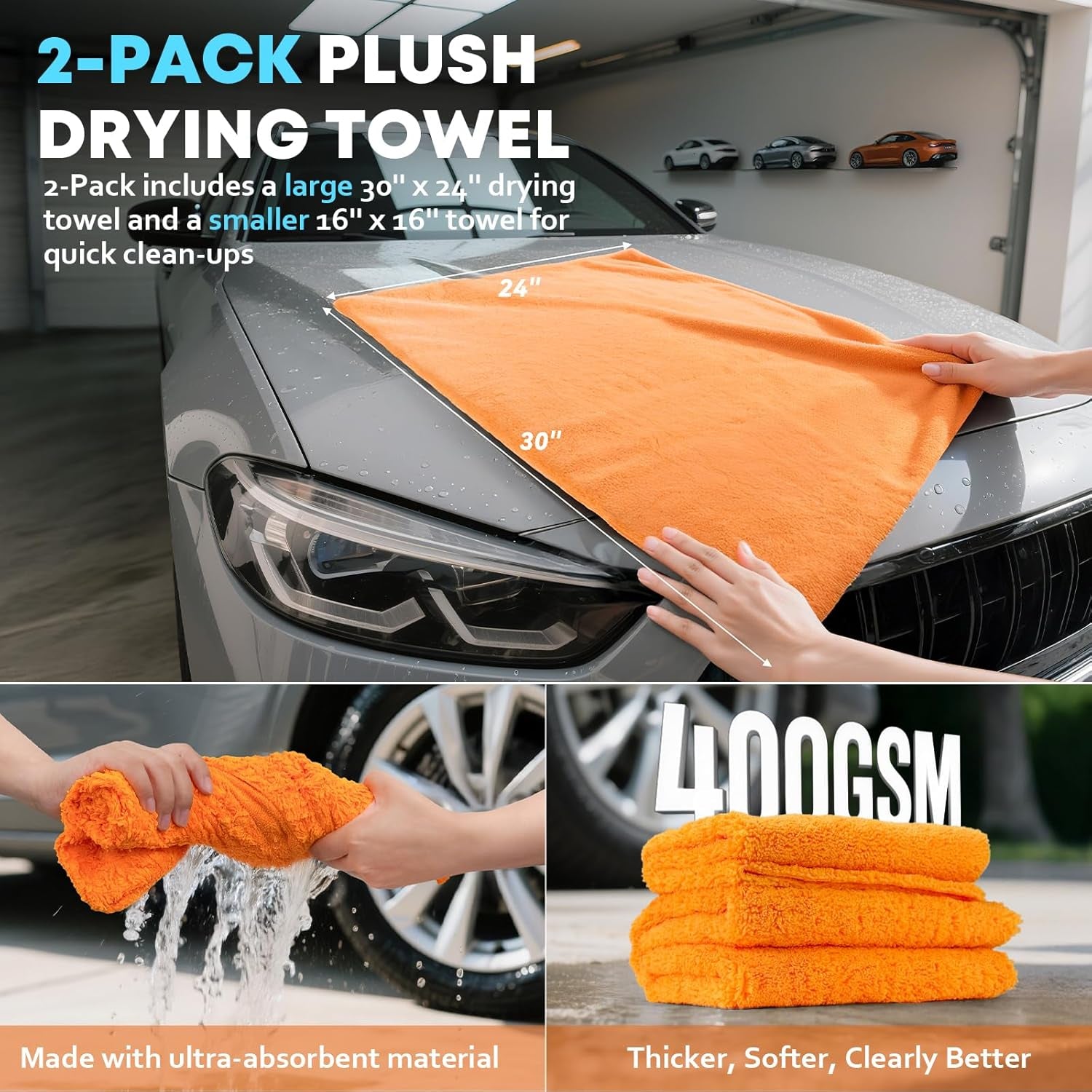 Car Cleaning Kit, Car Interior Detailing Kit with 10000Pa Car Vacuum Cleaner, Wheel Brush, Windshield Cleaner Tool, Microfiber Towel, Wash Mitt, Interior and Exterior Car Wash Kit with Bag