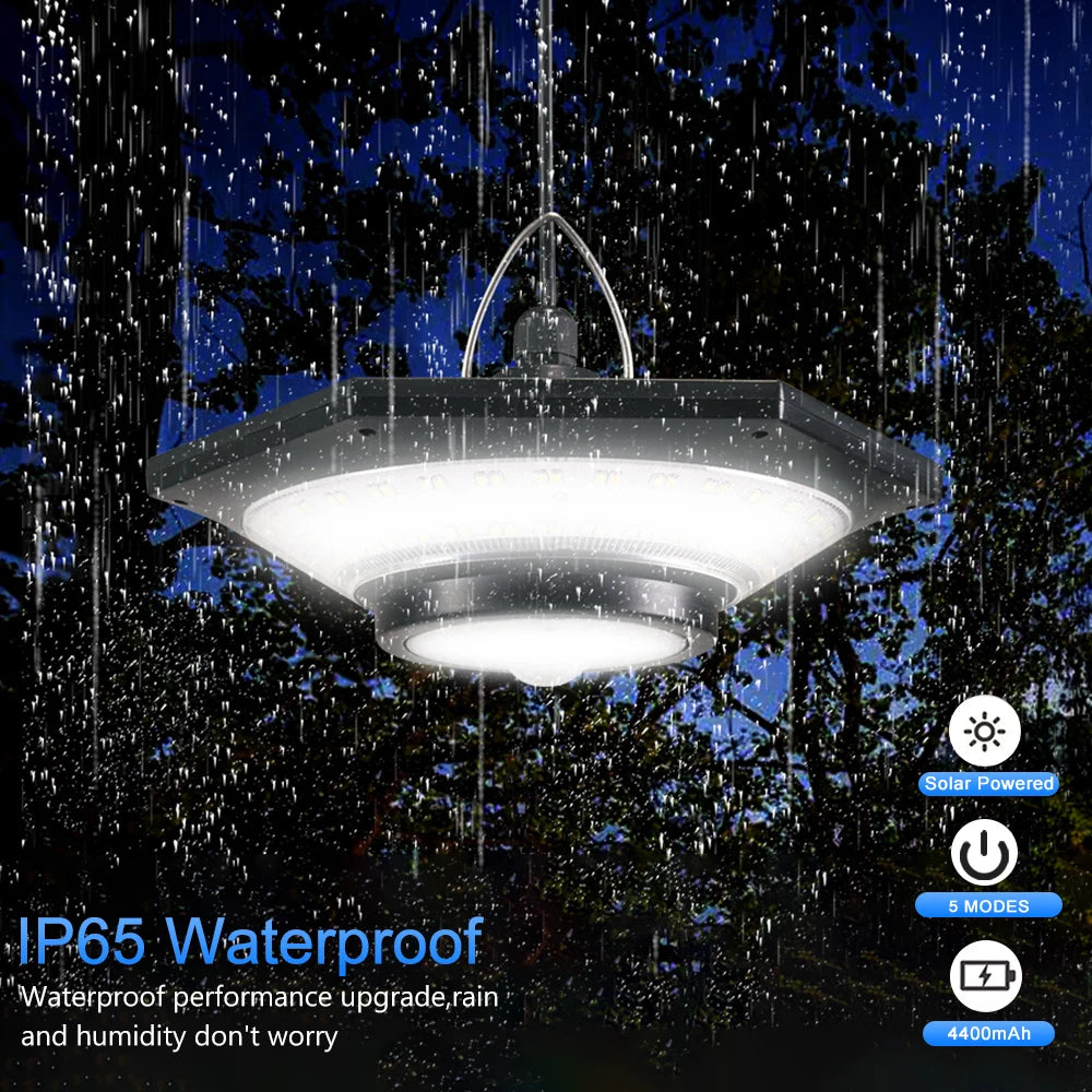 Solar Pendant Shed Lights Outdoor 228 Leds 5 Modes Solar Motion Sensor Light Waterproof Remote Timers Barn Gazebo Garage Garden