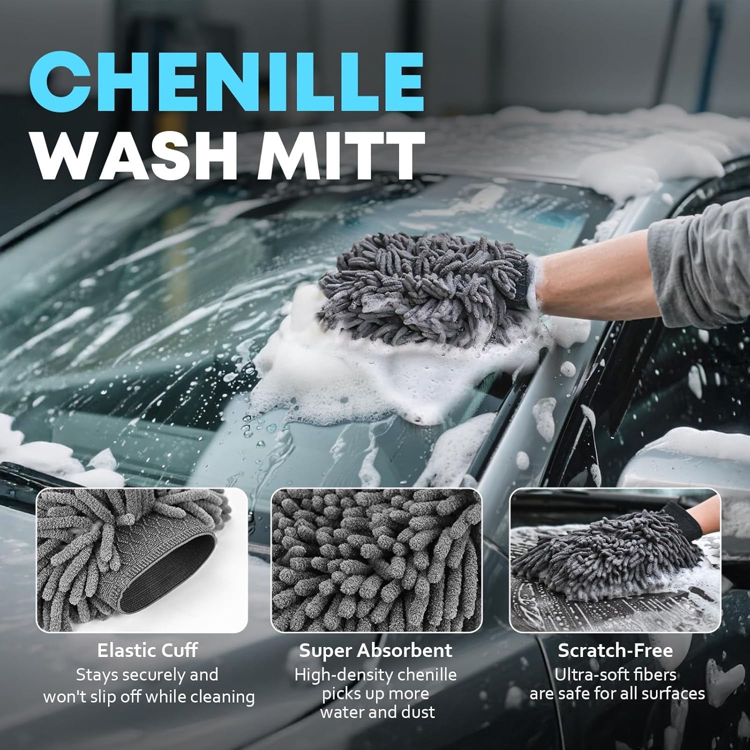 Car Cleaning Kit, Car Interior Detailing Kit with 10000Pa Car Vacuum Cleaner, Wheel Brush, Windshield Cleaner Tool, Microfiber Towel, Wash Mitt, Interior and Exterior Car Wash Kit with Bag